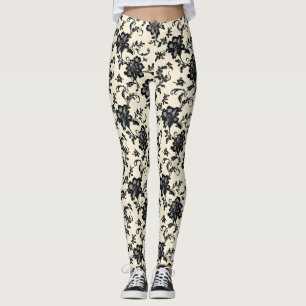 zwarte fijne kant leggings