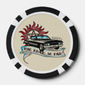 Zwarte Fish Impala van '67 Poker Chips (Achterkant)
