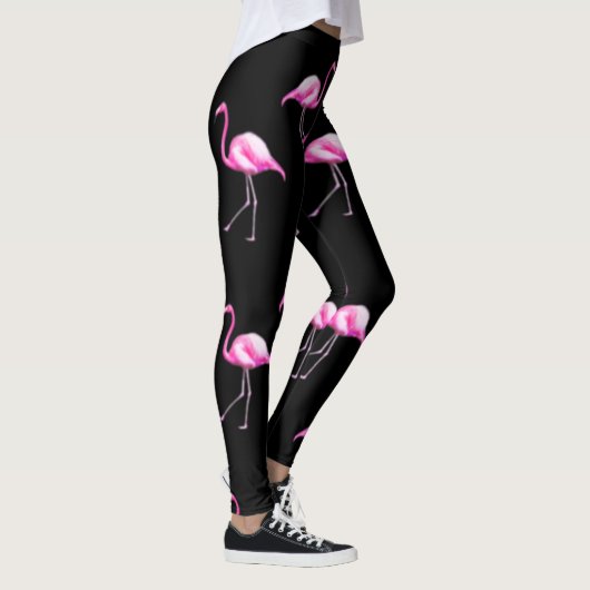 Zwarte flamingo-leggings leggings (Rechts)
