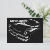 Zwarte Flash-auto Birthday V2 Kaart (Staand voorkant)