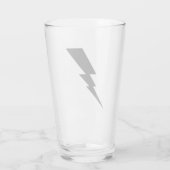 Zwarte Flash-bliksembolt Glas (Achterkant)