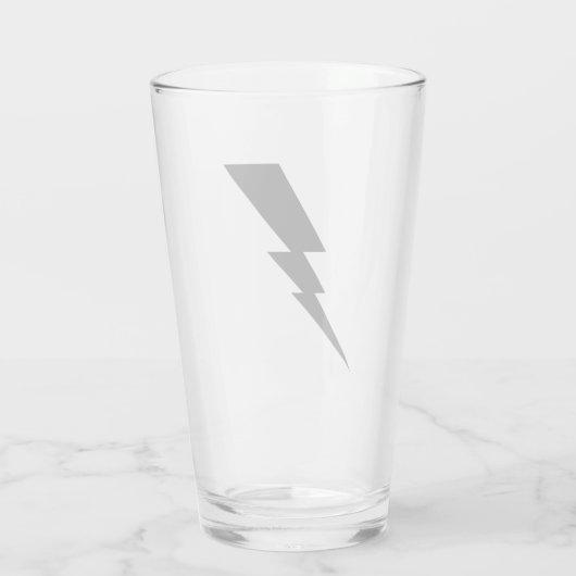 Zwarte Flash-bliksembolt Glas (Achterkant)