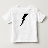 Zwarte Flash-bliksembolt Kinder Shirts (Voorkant)