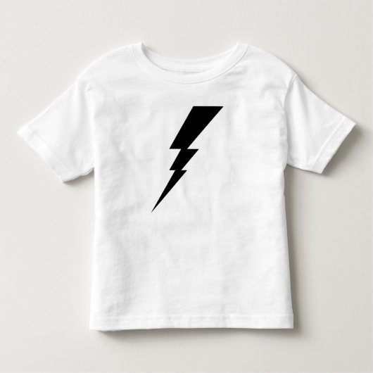 Zwarte Flash-bliksembolt Kinder Shirts (Voorkant)
