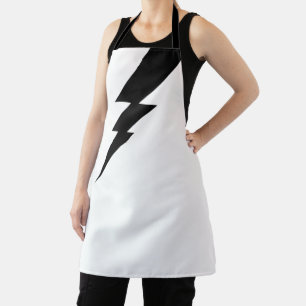 Zwarte Flash-bliksembolt Schort