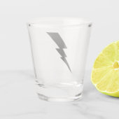 Zwarte Flash-bliksembolt Shot Glas (Achterkant)