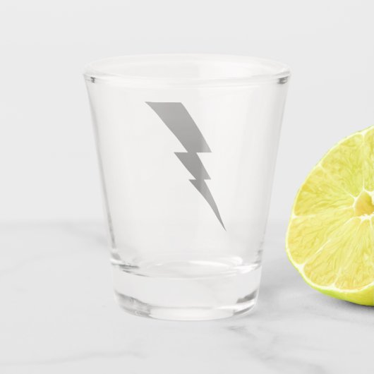 Zwarte Flash-bliksembolt Shot Glas (Achterkant)