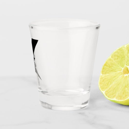 Zwarte Flash-bliksembolt Shot Glas (Rechts)