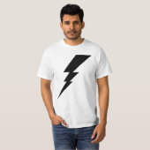 Zwarte Flash-bliksembolt T-shirt (Voorkant volledig)
