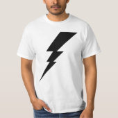 Zwarte Flash-bliksembolt T-shirt (Voorkant)