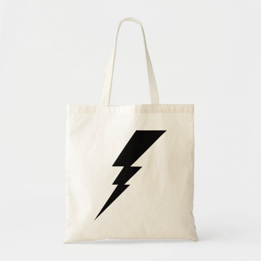 Zwarte Flash-bliksembolt Tote Bag (Voorkant)