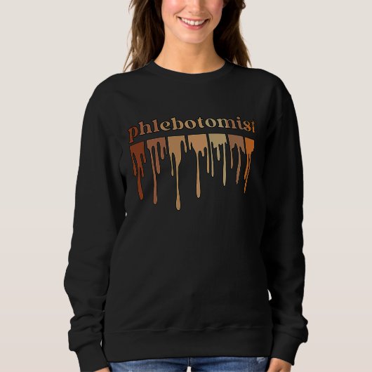 Zwarte flebotomist Afro-Amerikaanse flebotomie Trui (Voorkant)