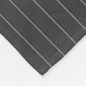Zwarte fleece deken met roze strepen (Hoek)