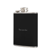 Zwarte fles omwikkeld met vinyl heupfles (Links)