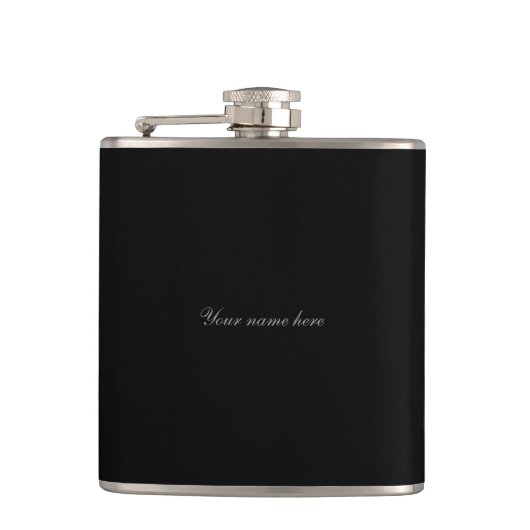Zwarte fles omwikkeld met vinyl heupfles (Voorkant)