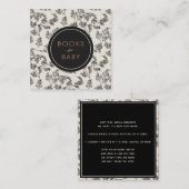 zwarte flessenboeken voor Baby Vierkante Visitekaartje (Voorkant / Achterkant)