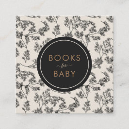  zwarte flessenboeken voor Baby Vierkante Visitekaartje