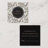  zwarte flessendoppervlak Raffle Cream Vierkante Visitekaartje (Voorkant / Achterkant)