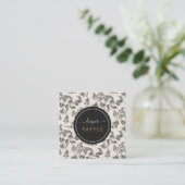  zwarte flessendoppervlak Raffle Cream Vierkante Visitekaartje (Staand voorkant)