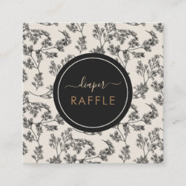  zwarte flessendoppervlak Raffle Cream Vierkante Visitekaartje