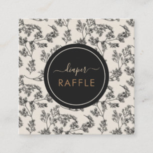  zwarte flessendoppervlak Raffle Cream Vierkante Visitekaartje