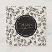 Zwarte  flessenpatronen Hartelijk dank Vierkante Visitekaartje (Voorkant)