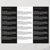  zwarte flessenpatroon tri-Fold brochure (Achterkant)