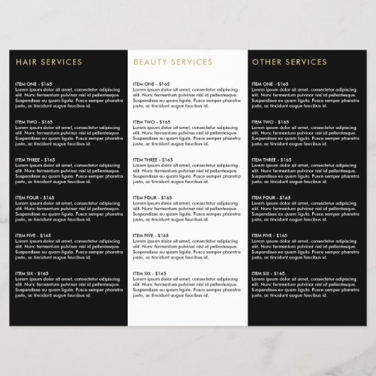  zwarte flessenpatroon tri-Fold brochure (Achterkant)