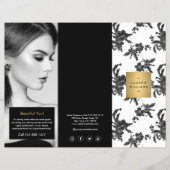  zwarte flessenpatroon tri-Fold brochure (Voorkant)