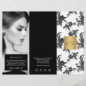  zwarte flessenpatroon tri-Fold brochure (Voorkant)