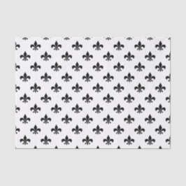 Zwarte Fleur-de-lis op Wit Tissuepapier