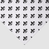 Zwarte Fleur-de-lis op Wit Tissuepapier (Detail)