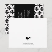 Zwarte Fleur-de-lis Uitnodiging (Voorkant / Achterkant)