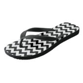 Zwarte Flip Flops met Chevronpatroon (Schuin)