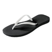 Zwarte Flip Flops met Witte Bandjes (Schuin)