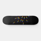 Zwarte flits van lichte regenboog, esthetisch persoonlijk skateboard (Horizontaal)