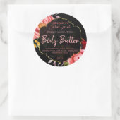 Zwarte Floral Body Butter Labels (Tas)