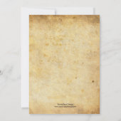 Zwarte  Floral  bruiloft Kaart (Achterkant)