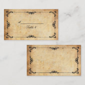  zwarte Floral-draaikaart Plaatskaartje (Voorkant / Achterkant)