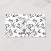  zwarte Floral: een bericht over de weddenschap me Informatiekaartje (Achterkant)