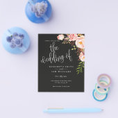 Zwarte Floral Eenvoudige Weddenschap Flyer (Enkel)