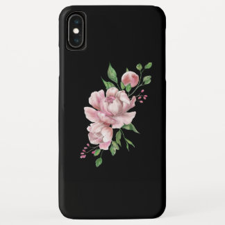Zwarte Floral iPhone draagtas Case-Mate iPhone Case