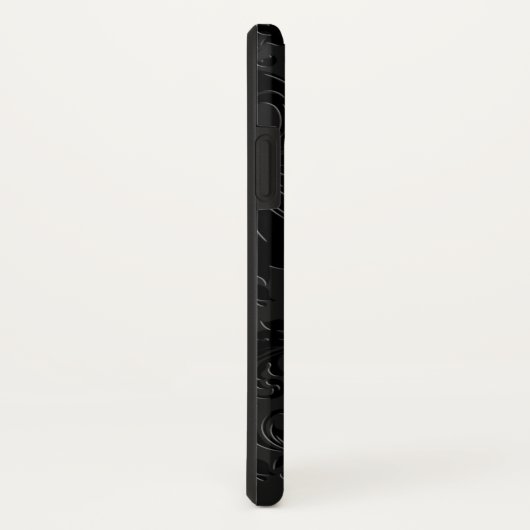 Zwarte Floral Lace Case-Mate iPhone Case (Achterkant/rechts)