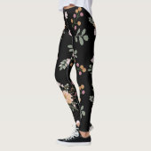 Zwarte Floral-Leggings Leggings (Links)