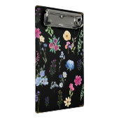  zwarte Floral Mini Klembord (Schuin)