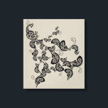 Zwarte Floral Peacock Deco Art Canvas Afdrukken<br><div class="desc">Bohemen Black Floral Peacock Design. Dit ontwerp bevat een originele afbeelding van een gestileerde boho zwarte florale pauw met een elegante staart, bestaande uit paisleyvormen met versierde bloemen. Ontworpen door: fat*fa*tin. Eenvoudig aan te passen met uw eigen tekst, foto of afbeelding. Voor douaneverzoeken, te contacteren gelieve vet*fa*tin direct. Aangepaste kosten...</div>