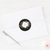  Zwarte Floral Sticker (Envelop)