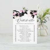 Zwarte Floral zou ze een beter Vrijgezellenfeest s Informatiekaartje (Staand voorkant)