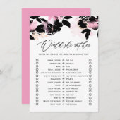 Zwarte Floral zou ze een beter Vrijgezellenfeest s Informatiekaartje (Voorkant / Achterkant)