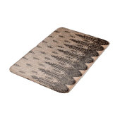 zwarte florvormige maasafdruk badmat (Gekanteld)